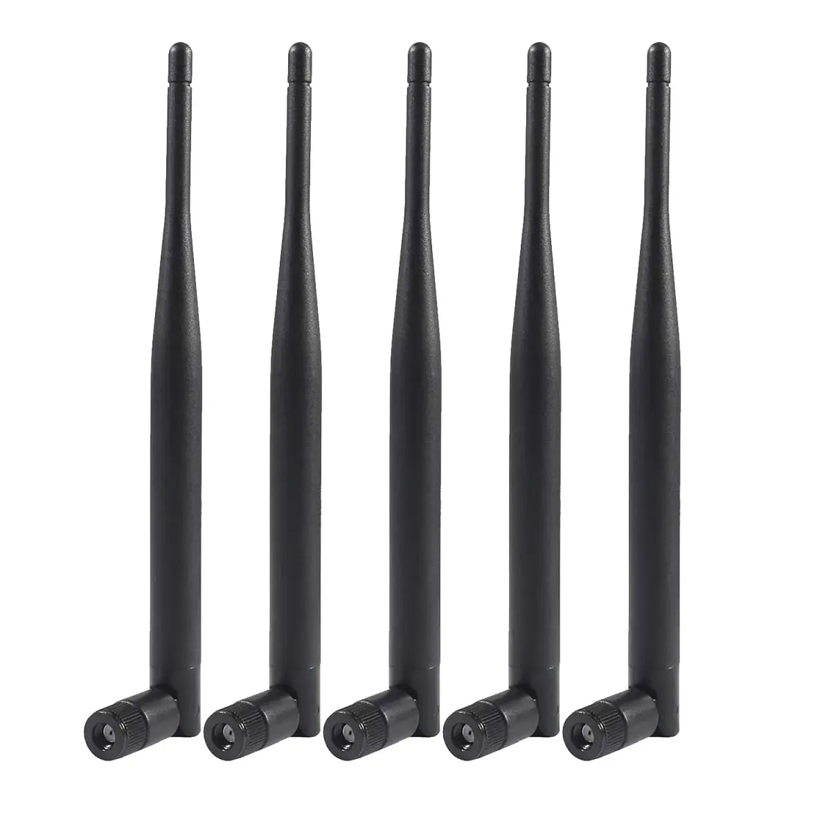 AEDIKO 6dBi Dual Band WiFi Antennas - 2.4GHz & 5GHz - RP-SMA Male - 5 Pcs | Boost Wireless Range for Routers & Cameras - main product image