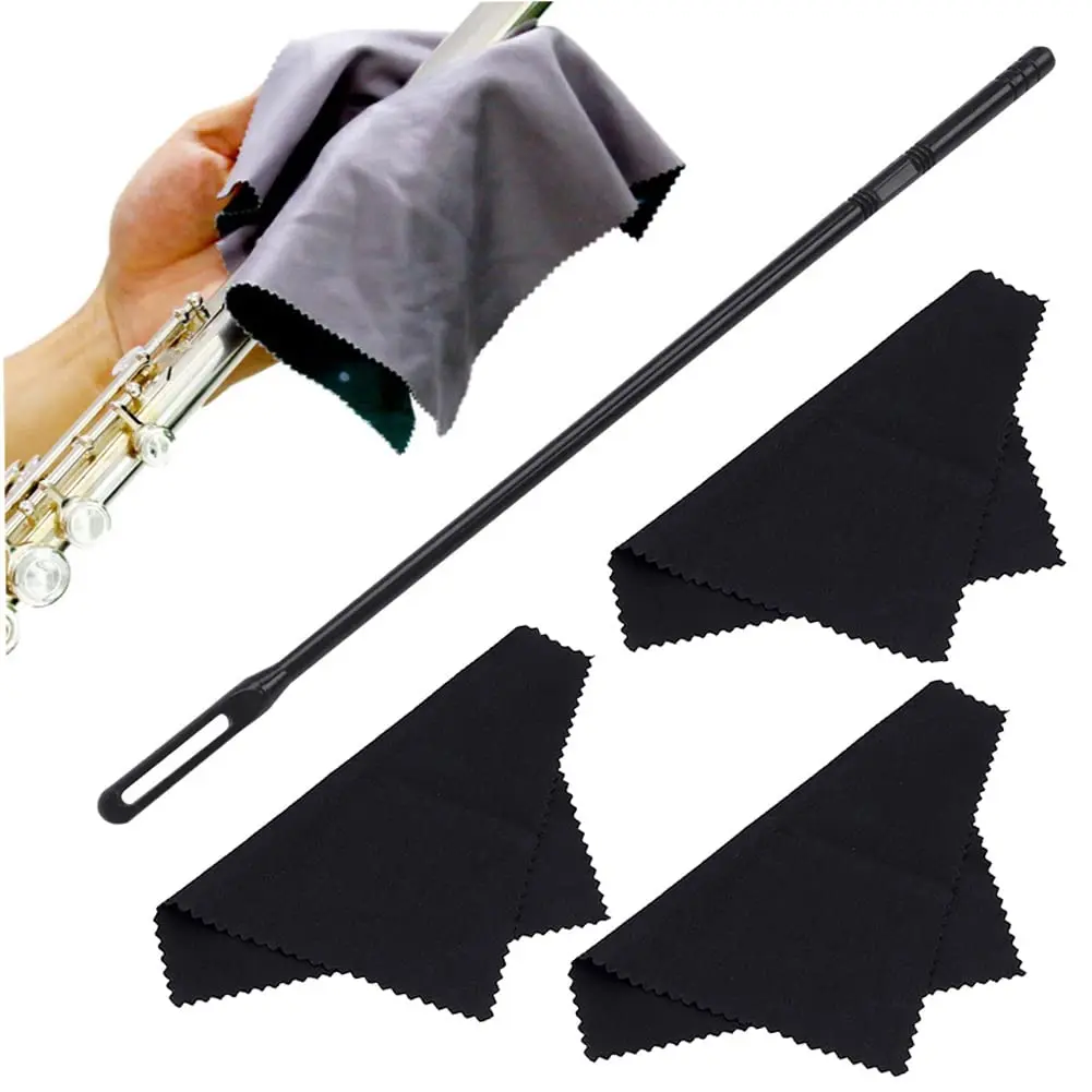 Ergonflow Flute Cleaning Kit with 3 Swabs & Cloth | Easy Interior Care for Most Flutes & Piccolos - view 6