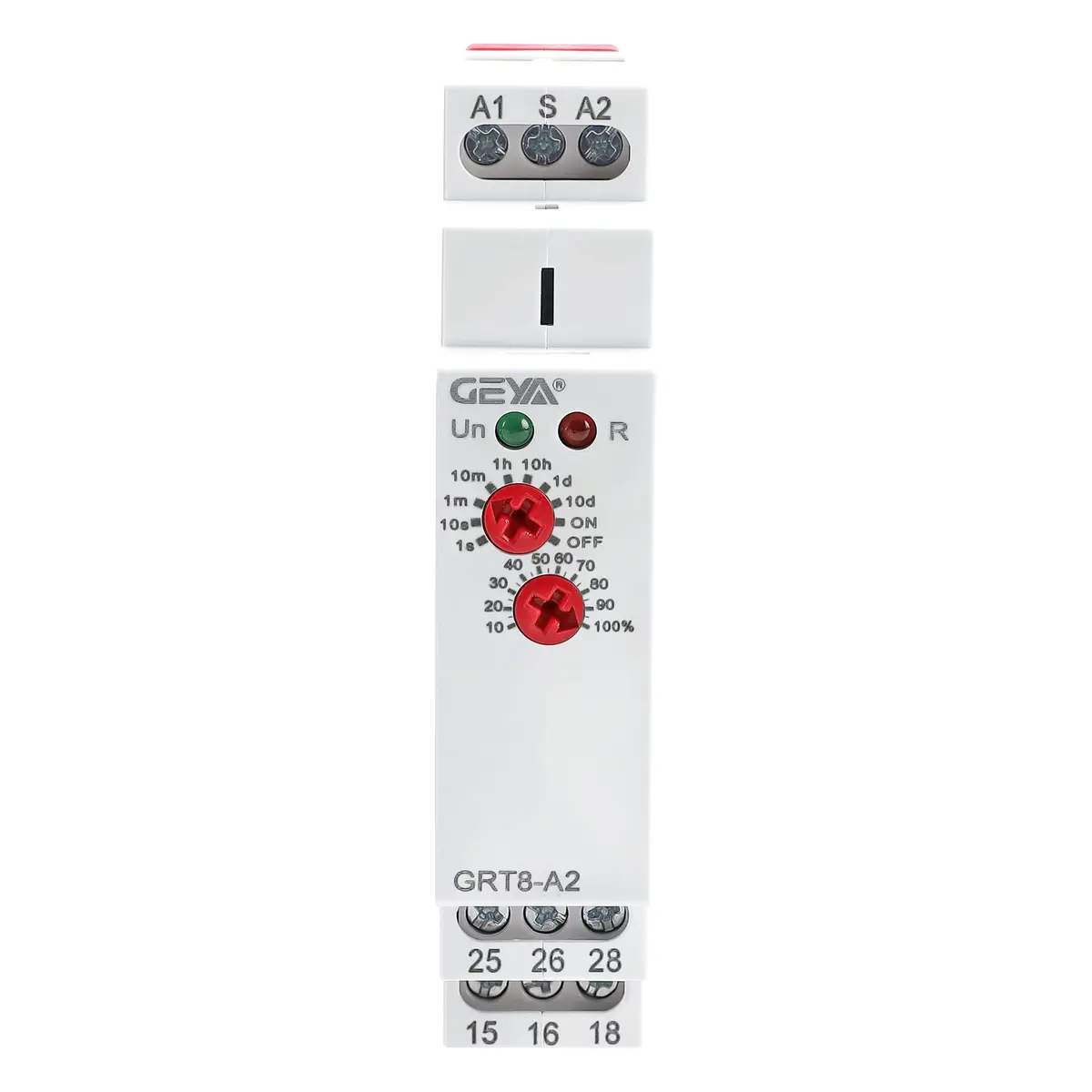 GEYA GRT8-A2 Single Function Delay On Timer Relay AC230V, 16A, 1-Module DIN Rail Mount | High Cost Performance - main product image