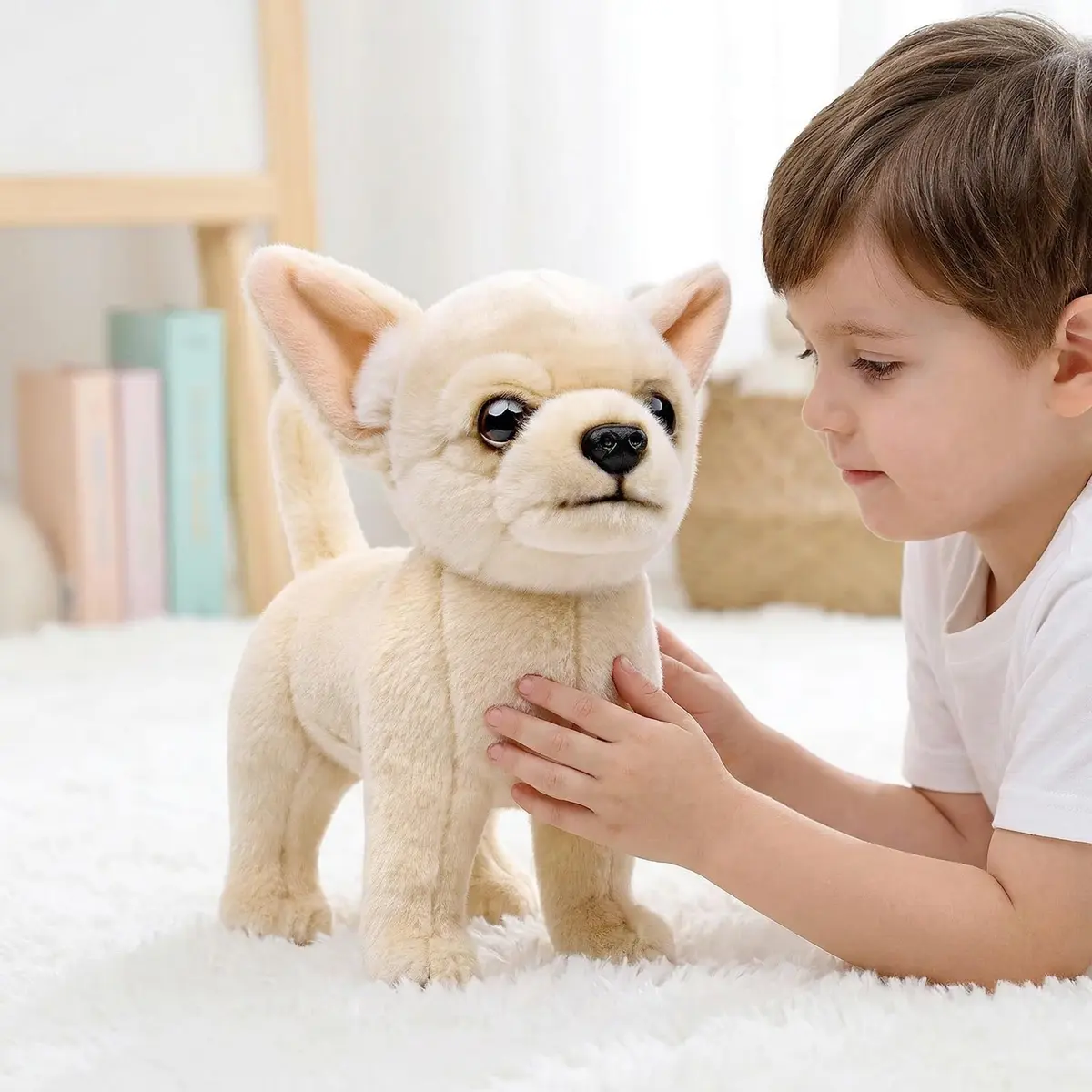 ZHONGXIN MADE 10-inch Simulation Chihuahua Dog Plush Toy - Soft, Non-Toxic, Cute Gift - view 4
