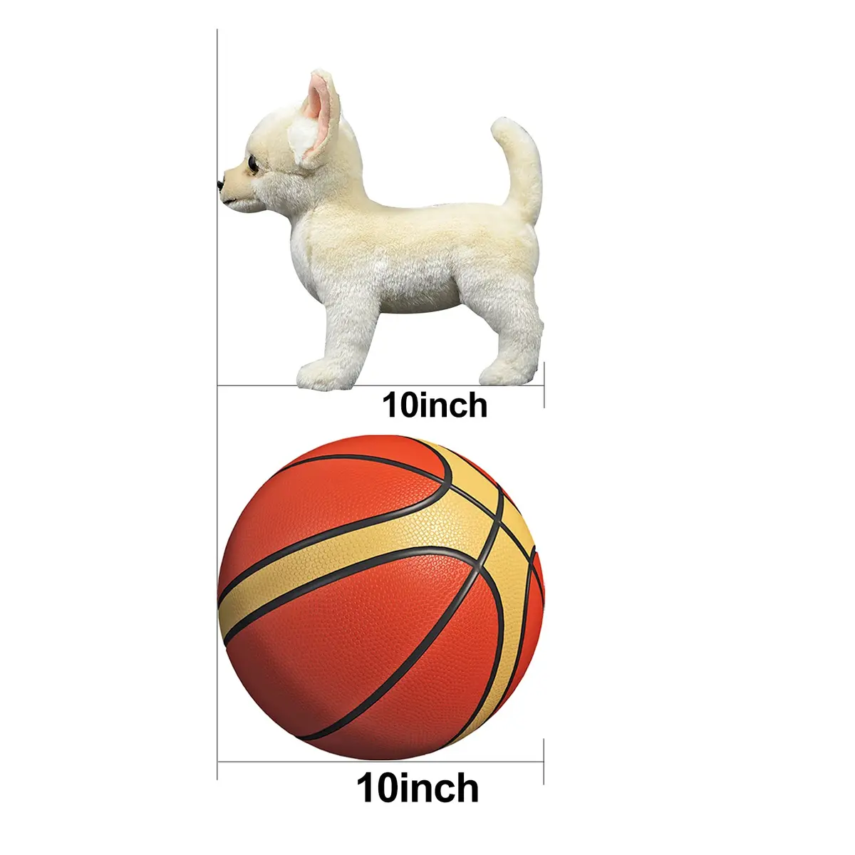 ZHONGXIN MADE 10-inch Simulation Chihuahua Dog Plush Toy - Soft, Non-Toxic, Cute Gift - view 6