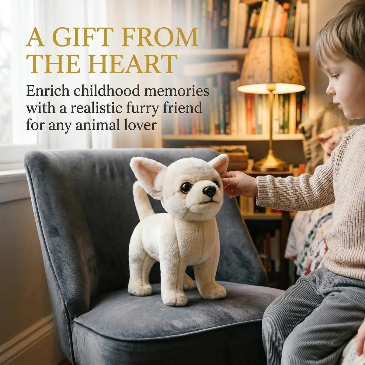 ZHONGXIN MADE 10-inch Simulation Chihuahua Dog Plush Toy - Soft, Non-Toxic, Cute Gift - view 2