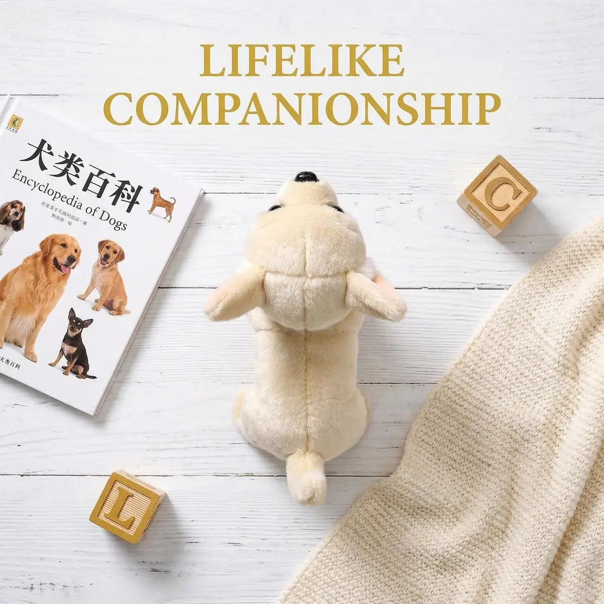 ZHONGXIN MADE 10-inch Simulation Chihuahua Dog Plush Toy - Soft, Non-Toxic, Cute Gift - view 3