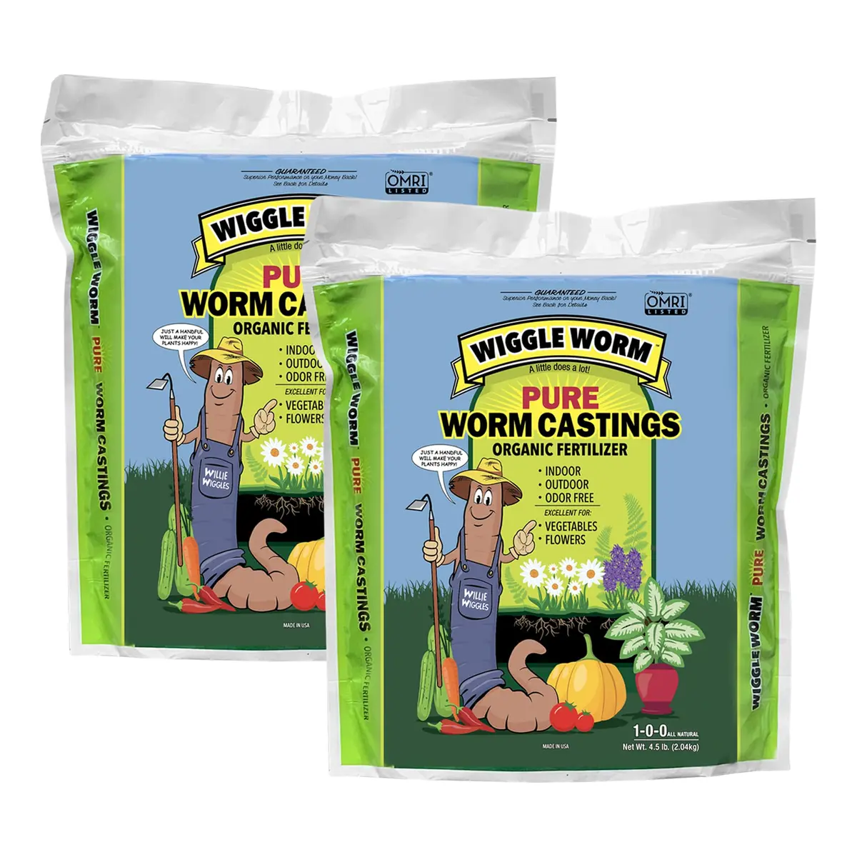Wiggle Worm Organic Fertilizer 4.5lb | Pure Worm Castings for Healthy Soil & Plants - main product image