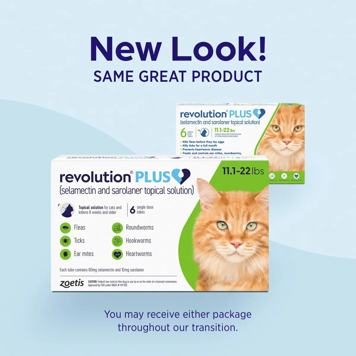 Revolution Plus Topical Solution for Cats 11.1-22 lbs | 7-in-One Parasite Protection - view 9