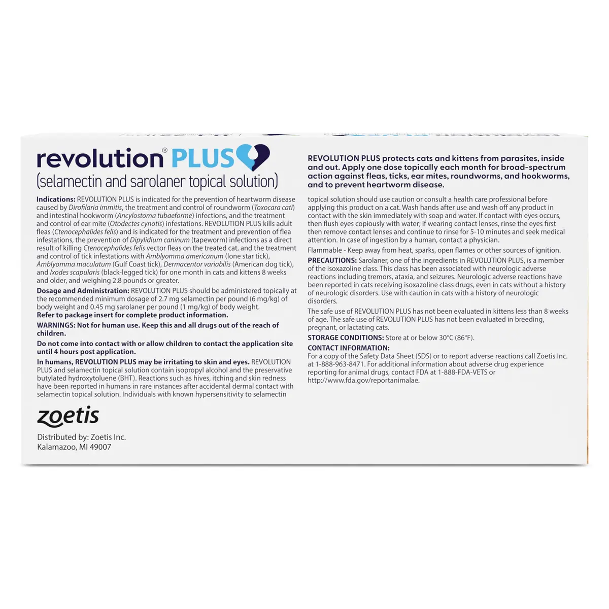 Revolution Plus Topical Solution for Cats 11.1-22 lbs | 7-in-One Parasite Protection - view 2