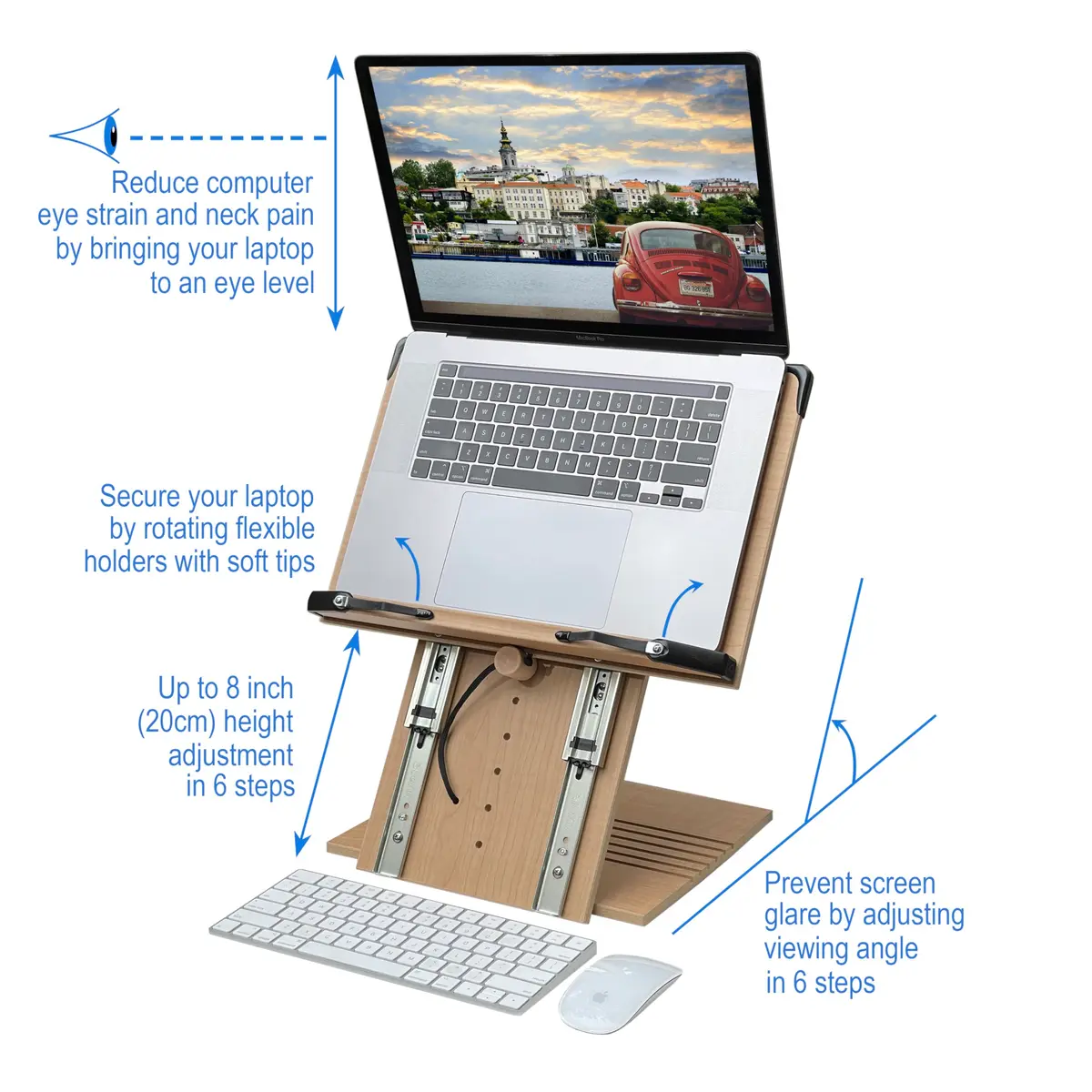 A+ BOOK STAND BS2500PRO XL Super Heavy Duty Book Stand 5.6 lb (2.54 kg) | Adjustable Height & Angle for Textbooks, Tablets, and Hands-Free Reading - view 3