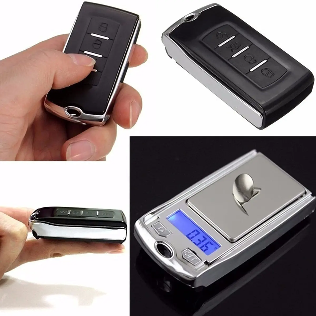 YOVECATHOU Mini Car Key LCD Digital Balance 0.01g-200g | Precise Jewelry & Food Scale - view 2