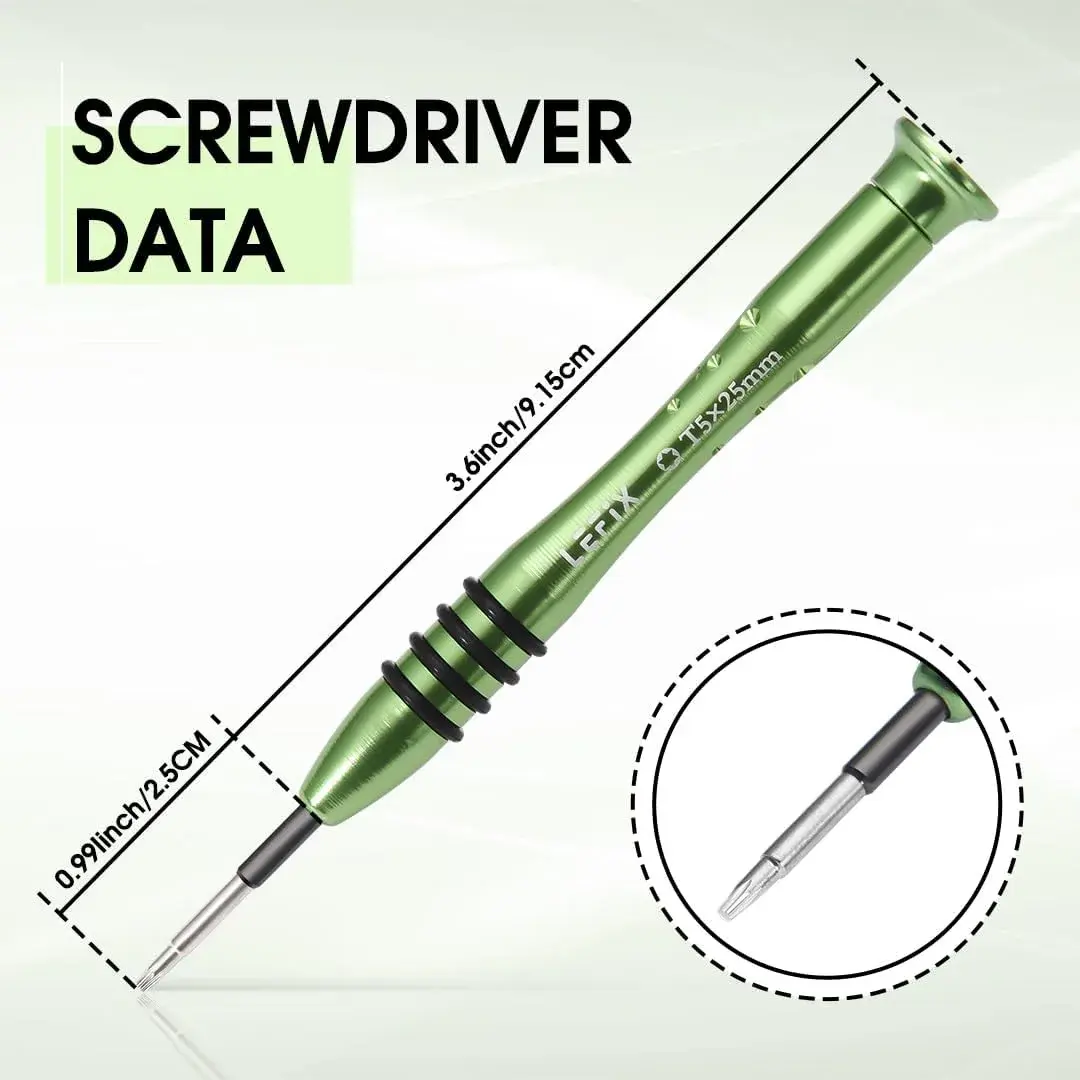 LeFix Gold M2x3 Torx T5 Screws (12-Pack) with T5 Screwdriver | Steel 410 Screws for Dell XPS, Razer Blade, HP Envy - view 7