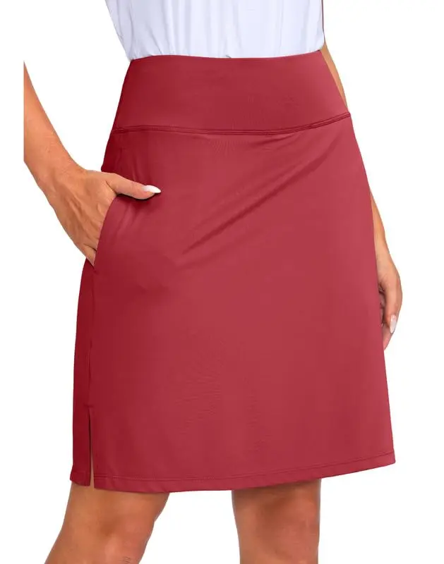 Viodia Women's 20" Knee Length Skorts with Pockets Red 3XL | Lightweight, UPF50+ for Active Women - view 2