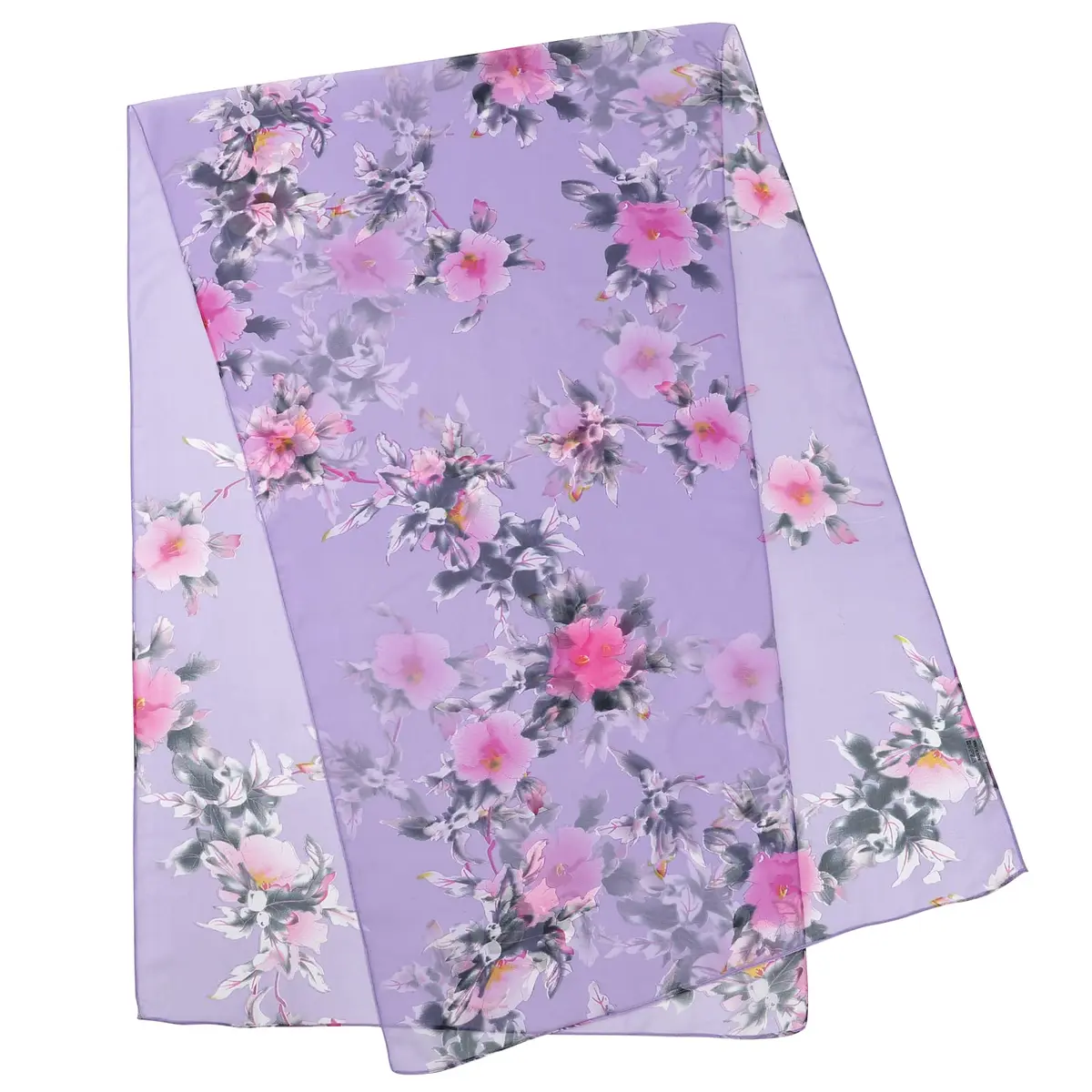 E-Clover Sheer Floral Scarf for Women 160cm x 50cm | Lightweight Chiffon Accessory - view 7
