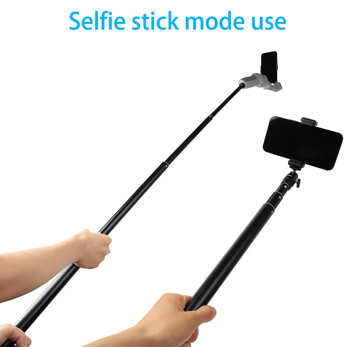 PellKing 2in1 Tripod Extension Rod 59in | Adjustable Selfie Stick & Tripod Support - view 6