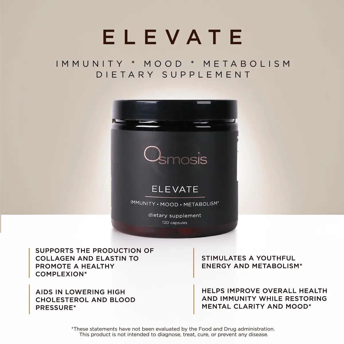 OSMOSIS Elevate ATP Support Supplement, Skin & Energy, 120 Count | Clinically Proven ATP Boost for Skin & Vitality - view 2