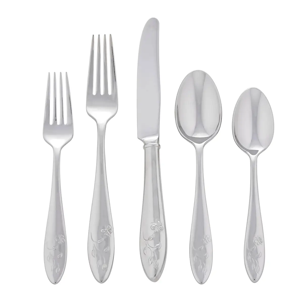 Lenox Butterfly Meadow 65-Piece Flatware Set for 12 | Durable 18/10 Stainless Steel, Dishwasher Safe - main product image