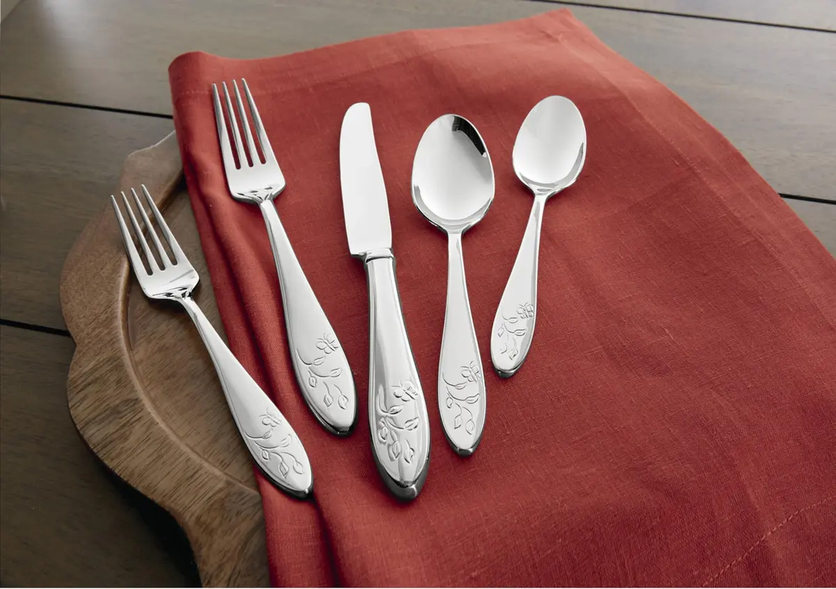 Lenox Butterfly Meadow 65-Piece Flatware Set for 12 | Durable 18/10 Stainless Steel, Dishwasher Safe - view 7