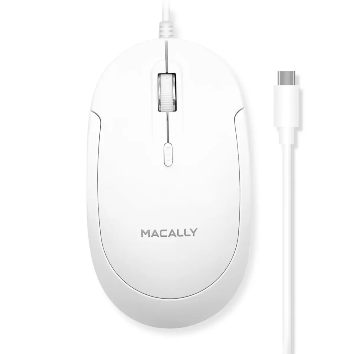 Macally Wired USB C Mouse for Mac & PC | Silent, Reliable, 4 DPI Modes, 5FT USB-C Cable - main product image