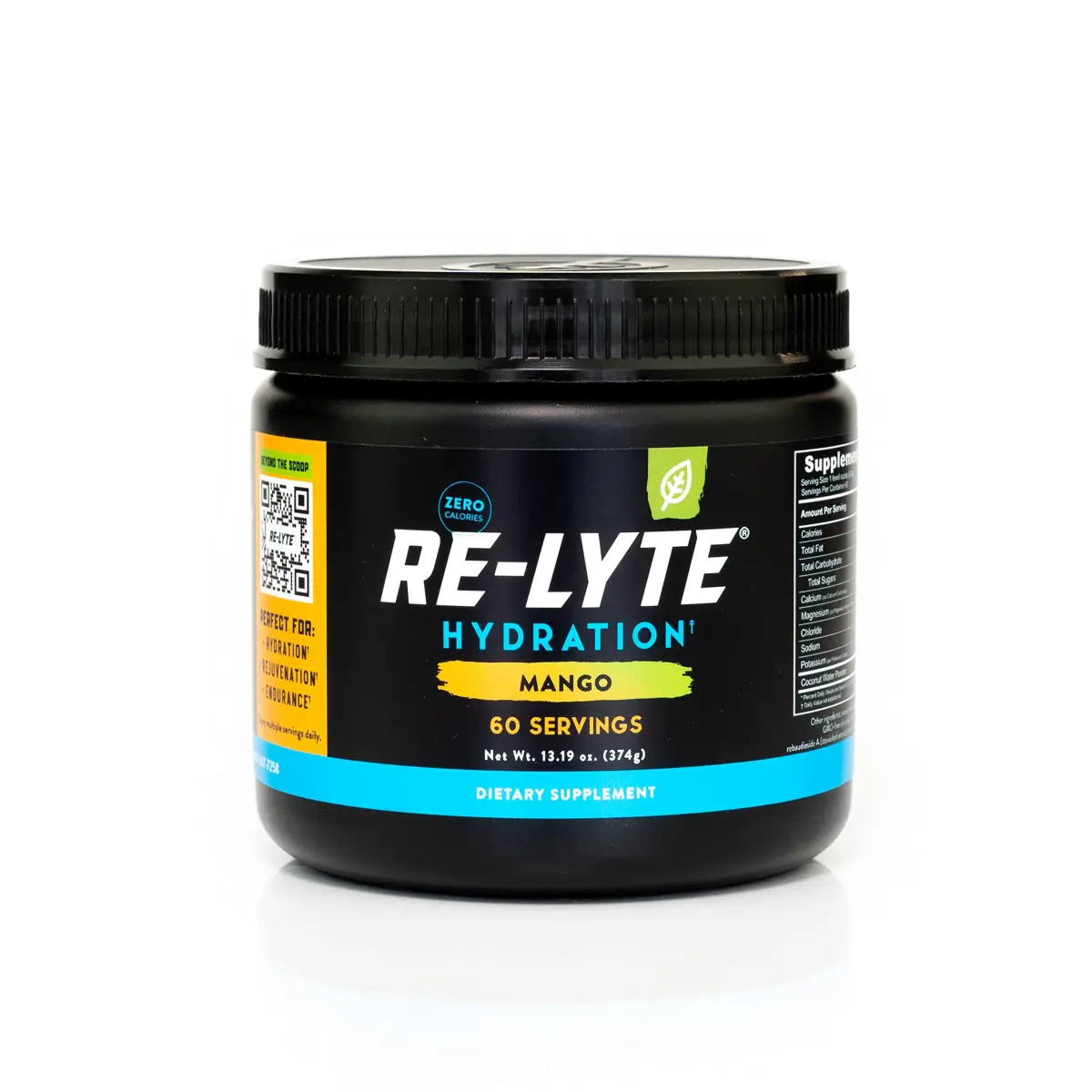 REDMOND Re-Lyte Sugar Free Electrolyte Powder Drink Mix Mango 13.19oz (374g) | Hydration Support - main product image