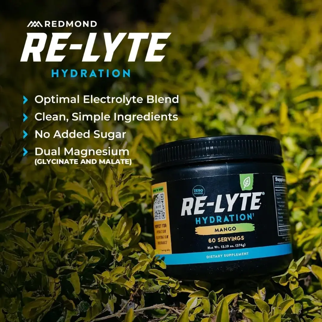 REDMOND Re-Lyte Sugar Free Electrolyte Powder Drink Mix Mango 13.19oz (374g) | Hydration Support - view 5