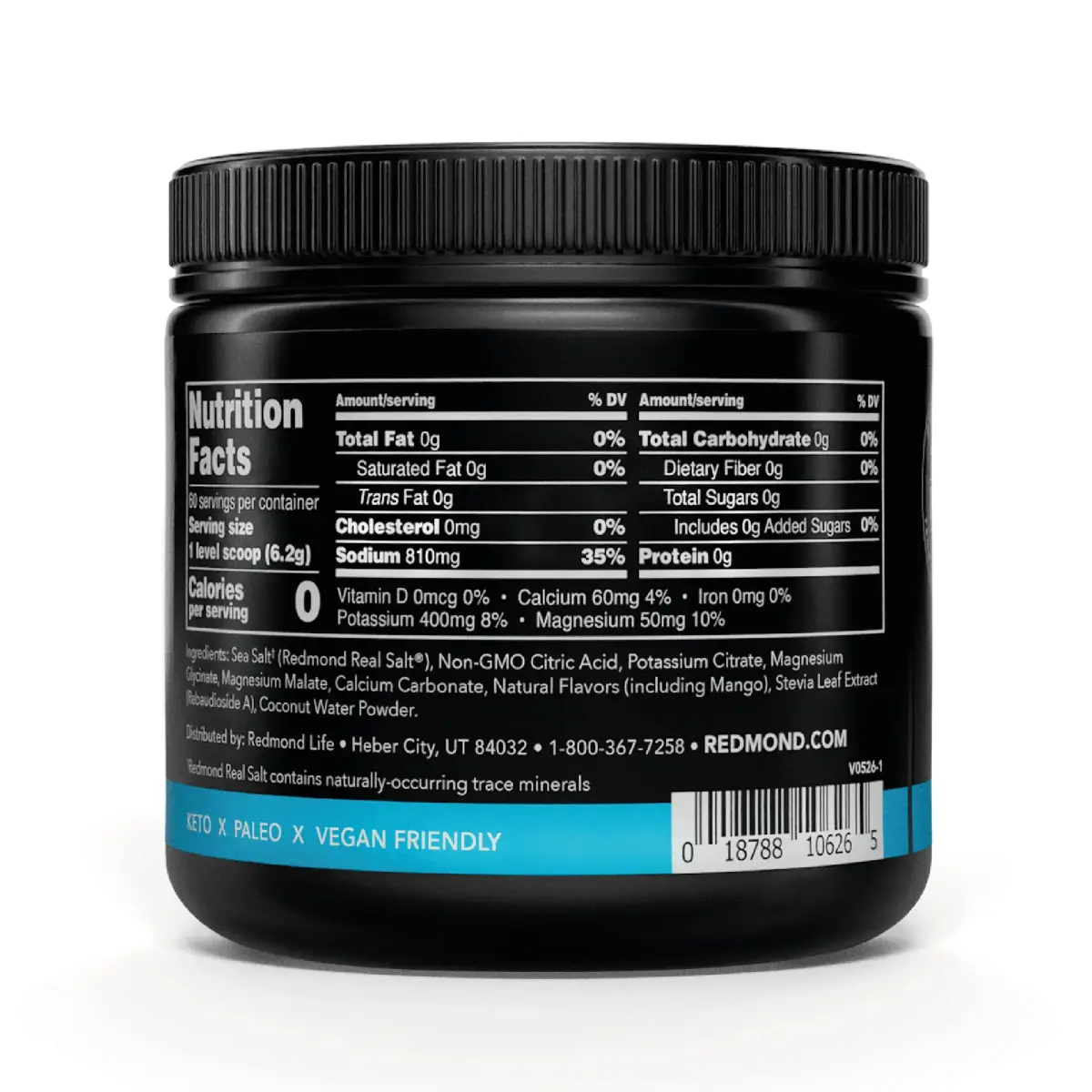 REDMOND Re-Lyte Sugar Free Electrolyte Powder Drink Mix Mango 13.19oz (374g) | Hydration Support - view 3