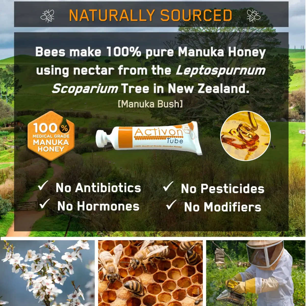 ActivOn Medical Grade Manuka Honey Gel 3 x 1 oz (2.1 fl oz) | Wound Care Healing Ointment - view 5