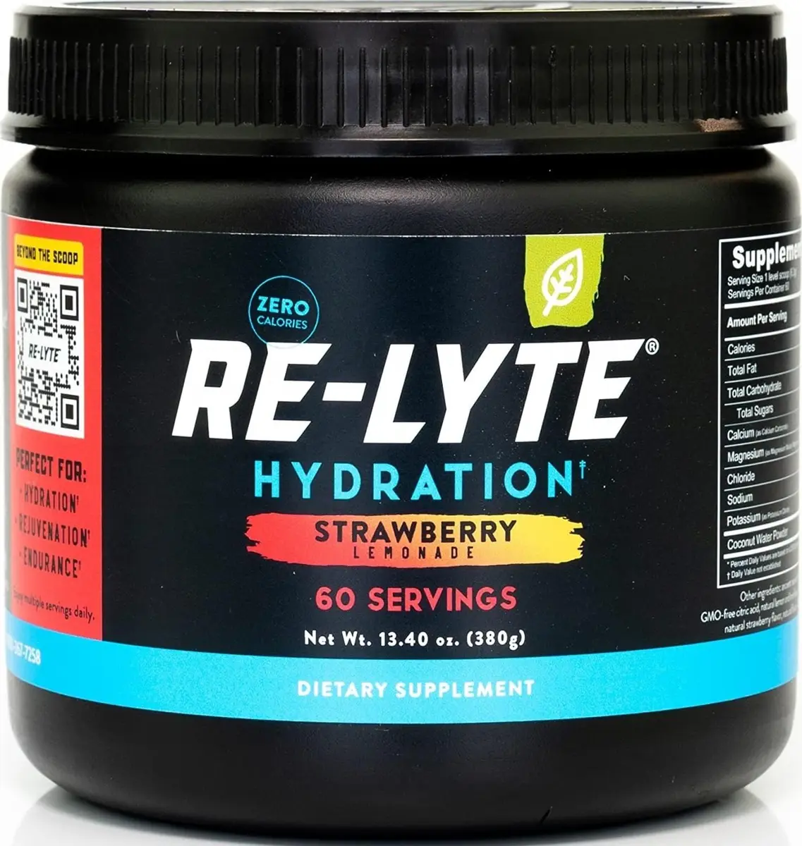 REDMOND Re-Lyte Sugar Free Electrolyte Powder Mix Strawberry Lemonade 60 Servings | Hydration with 60+ Trace Minerals - main product image