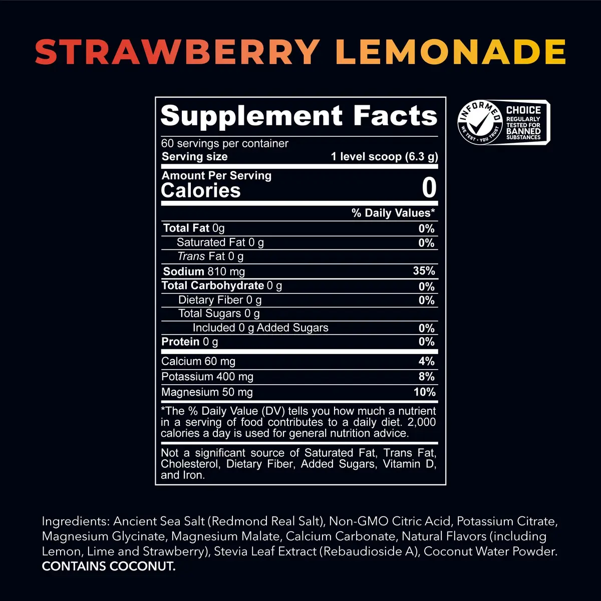REDMOND Re-Lyte Sugar Free Electrolyte Powder Mix Strawberry Lemonade 60 Servings | Hydration with 60+ Trace Minerals - view 3