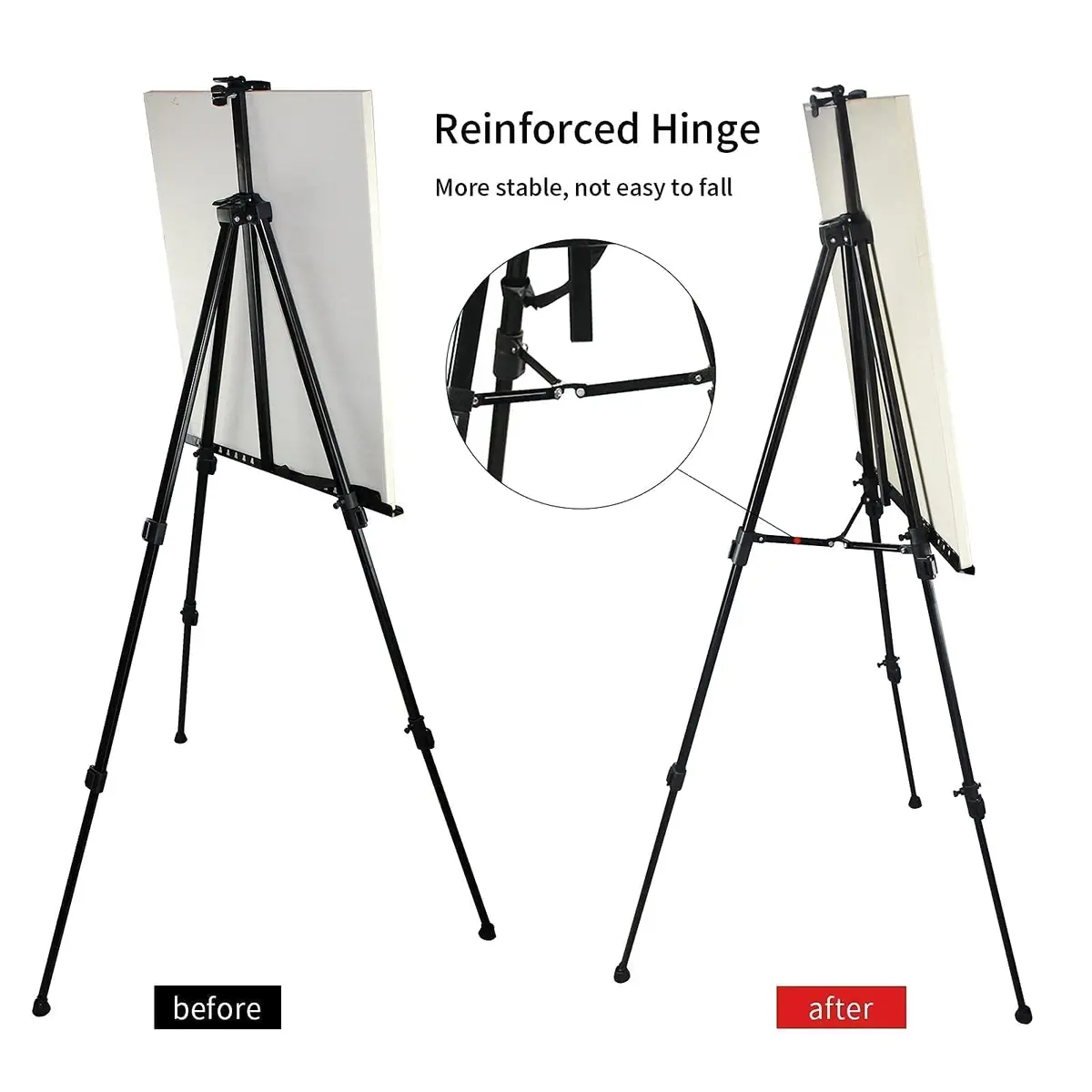 RRFTOK 72 in Art Easel Stand, Adjustable Metal Tripod, Dual-Layer | Sturdy & Portable for Artists - view 5
