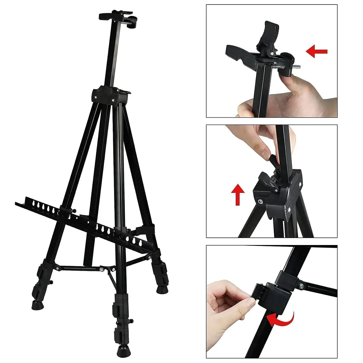 RRFTOK 72 in Art Easel Stand, Adjustable Metal Tripod, Dual-Layer | Sturdy & Portable for Artists - view 7