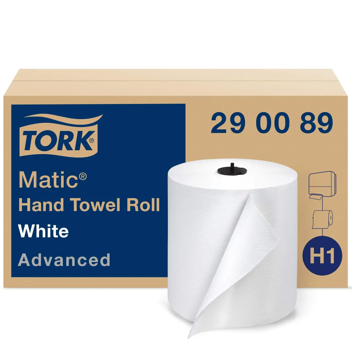 Tork Matic Paper Hand Towel Roll H1 (6 Rolls, 700 ft each) & Tork Mini Jumbo Toilet Paper Roll T2 (12 Rolls, 751 ft each) | Recycled Fiber, High Absorbency - view 2