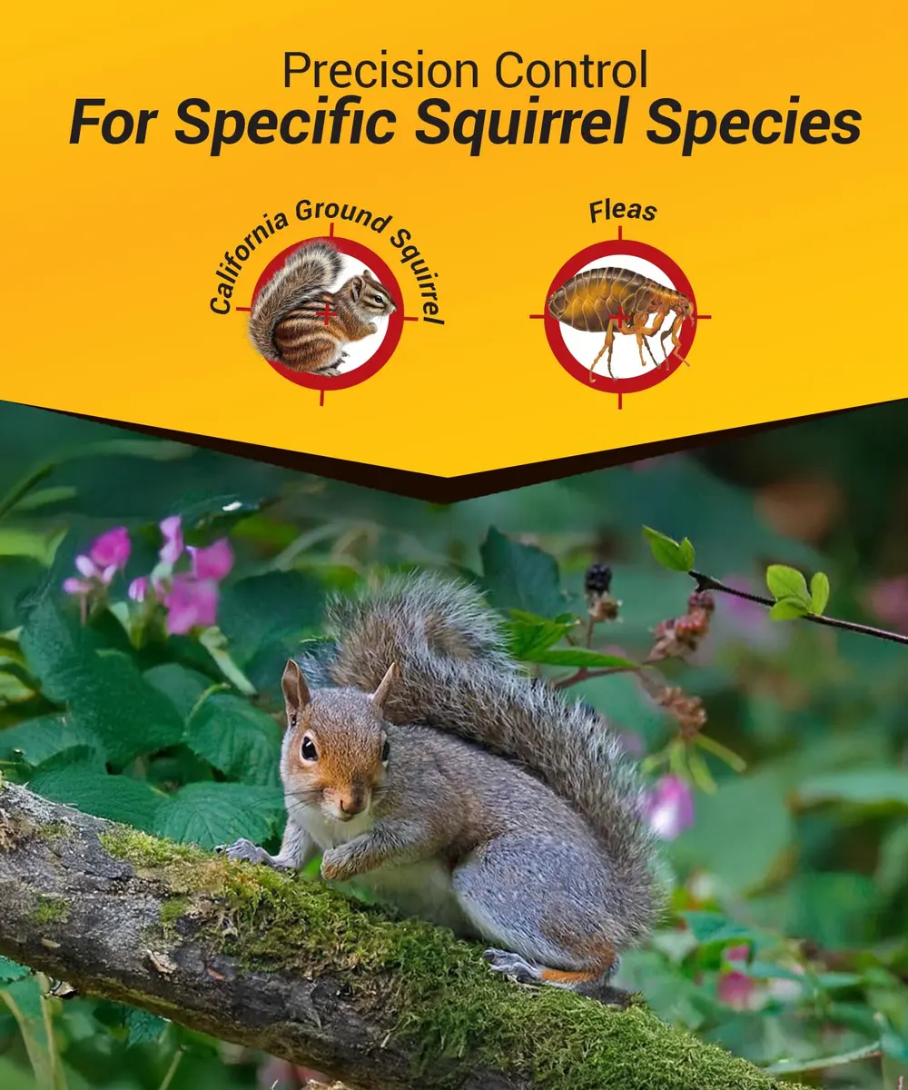 Kaput Ground Squirrel Bait - Effective Fleas & Squirrel Killer with Diphacinone & Imidacloprid | Targeted Outdoor Pest Control (5 lbs) - view 4