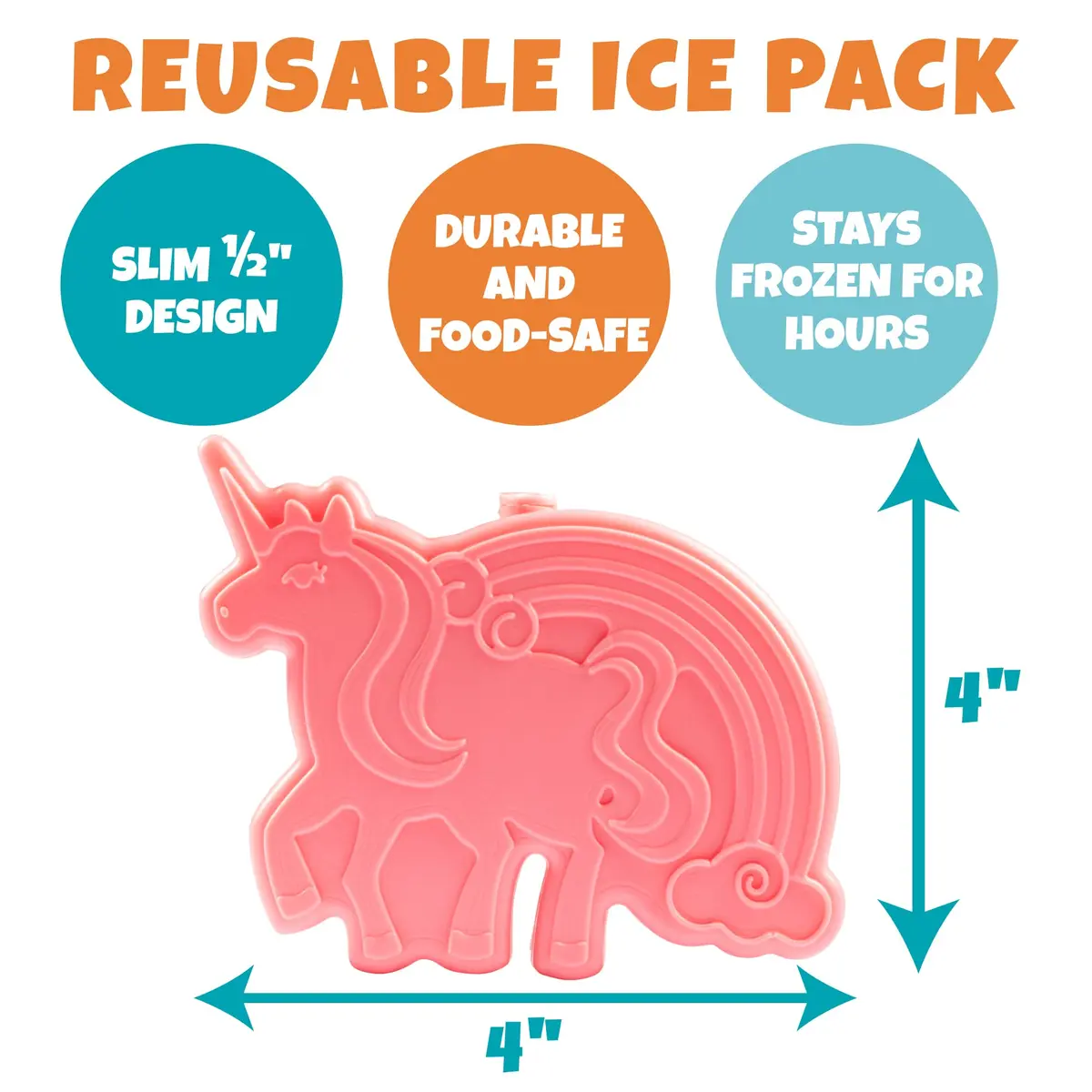Bentology Unicorn Insulated Lunch Bag Set with Water Bottle & Ice Pack | Kids School Tote 25cm (10 in) - view 4