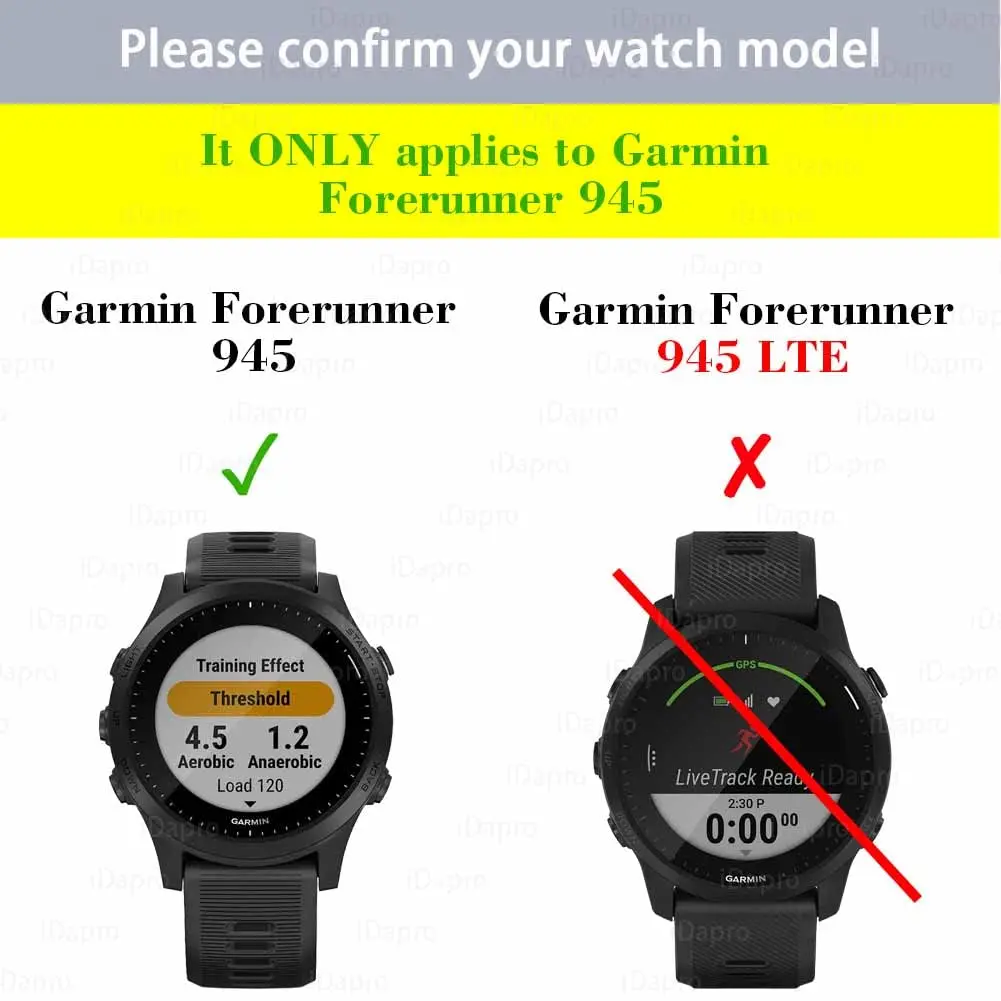 iDaPro 4 Pack Tempered Glass Screen Protector for Garmin Forerunner 945 Smartwatch | 9H Hardness, Anti-Scratch, Bubble-Free - view 2