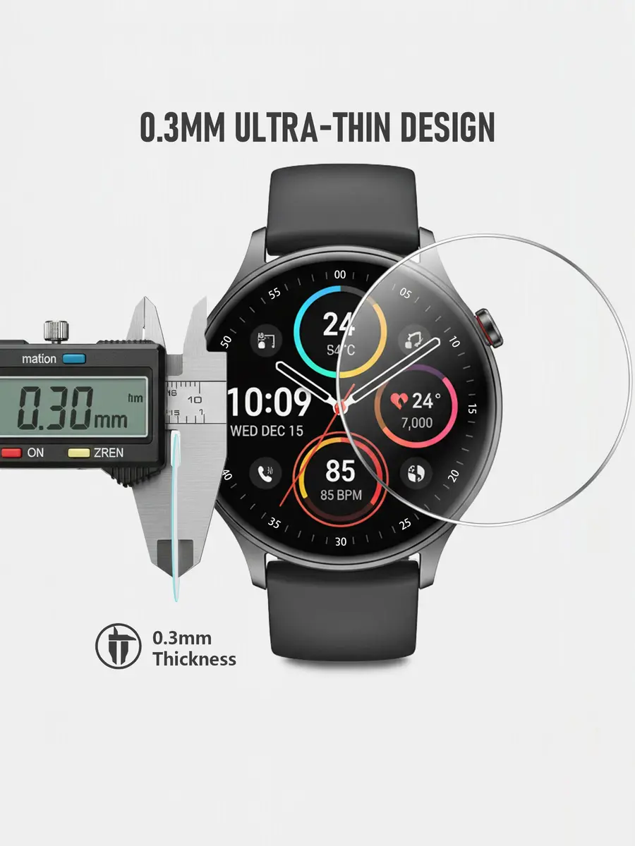 iDaPro 4 Pack Tempered Glass Screen Protector for Garmin Forerunner 945 Smartwatch | 9H Hardness, Anti-Scratch, Bubble-Free - view 4
