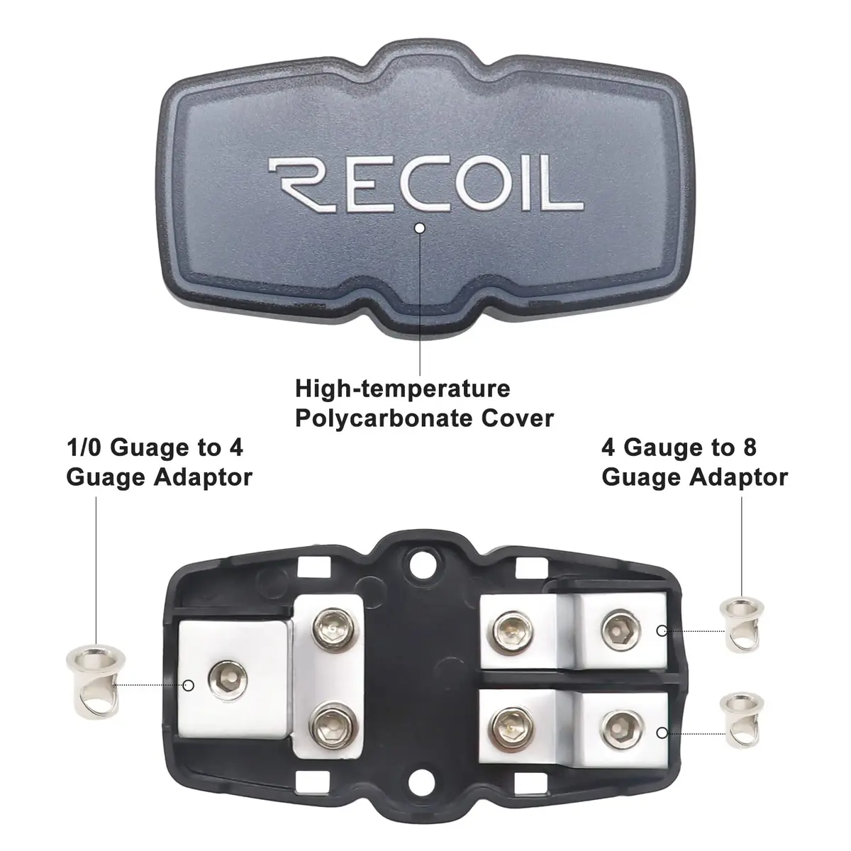 Recoil MFH12 2-Way Mini-ANL Fused Distribution Block 15.1cm (5.95in) | Max Power Transfer for Car Audio - view 3