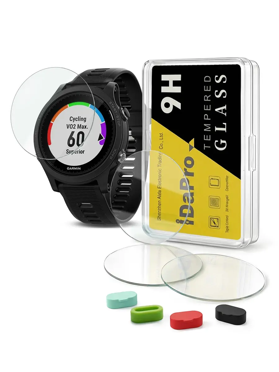 iDaPro Screen Protector for Garmin Forerunner 935, 4-Pack Tempered Glass | 9H Hardness, Anti-Scratch, HD Clarity - main product image