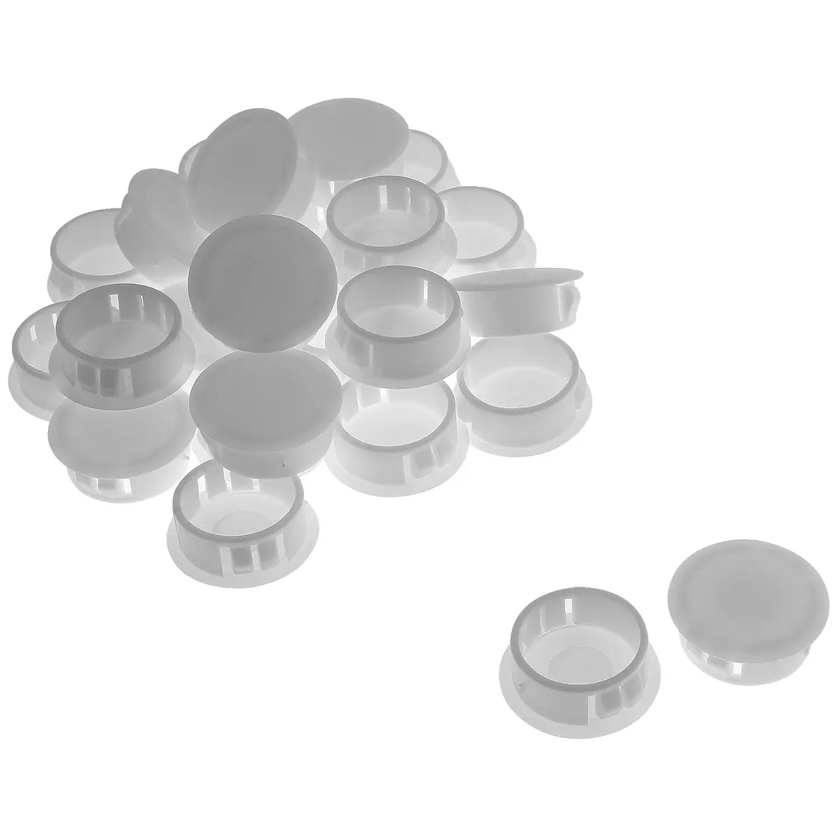 Jersvimc 25Pcs White 1 Inch (25mm) Hole Plug Cover | Furniture Floor Protector - main product image