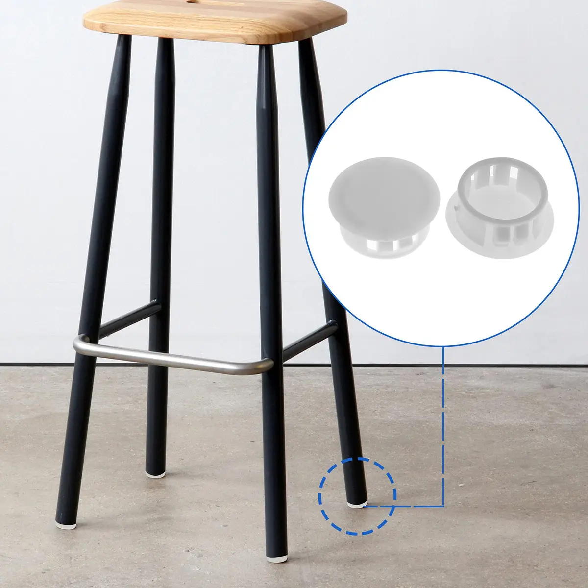 Jersvimc 25Pcs White 1 Inch (25mm) Hole Plug Cover | Furniture Floor Protector - view 8