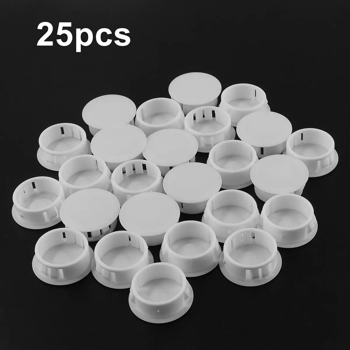 Jersvimc 25Pcs White 1 Inch (25mm) Hole Plug Cover | Furniture Floor Protector - view 2