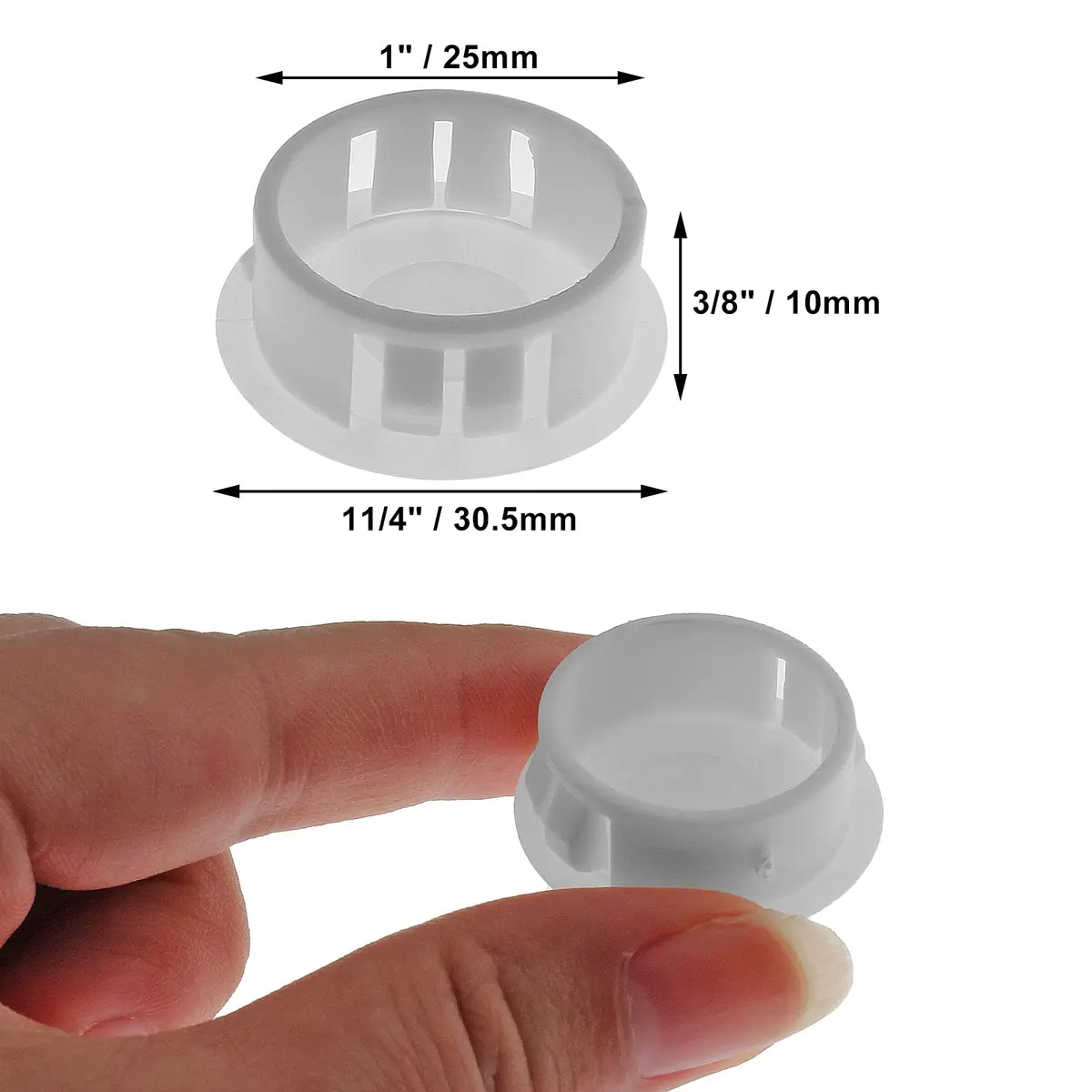 Jersvimc 25Pcs White 1 Inch (25mm) Hole Plug Cover | Furniture Floor Protector - view 4