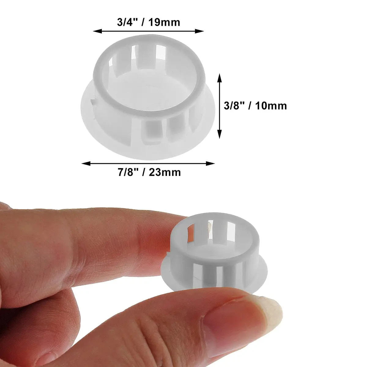 Jersvimc 25Pcs 3/4 Inch (19mm) White Hole Plug | Furniture Floor Protector - view 4