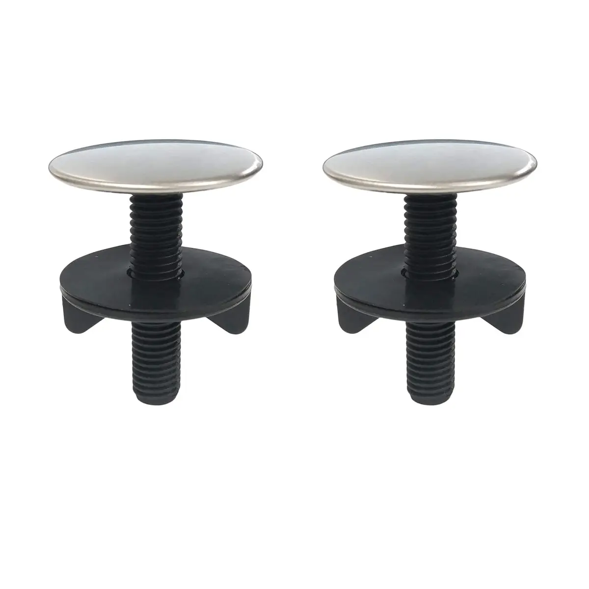 PCTC Brushed Metal Stainless Steel Kitchen Faucet Hole Cover 2-Pack | Fits Standard US Sink Holes - main product image