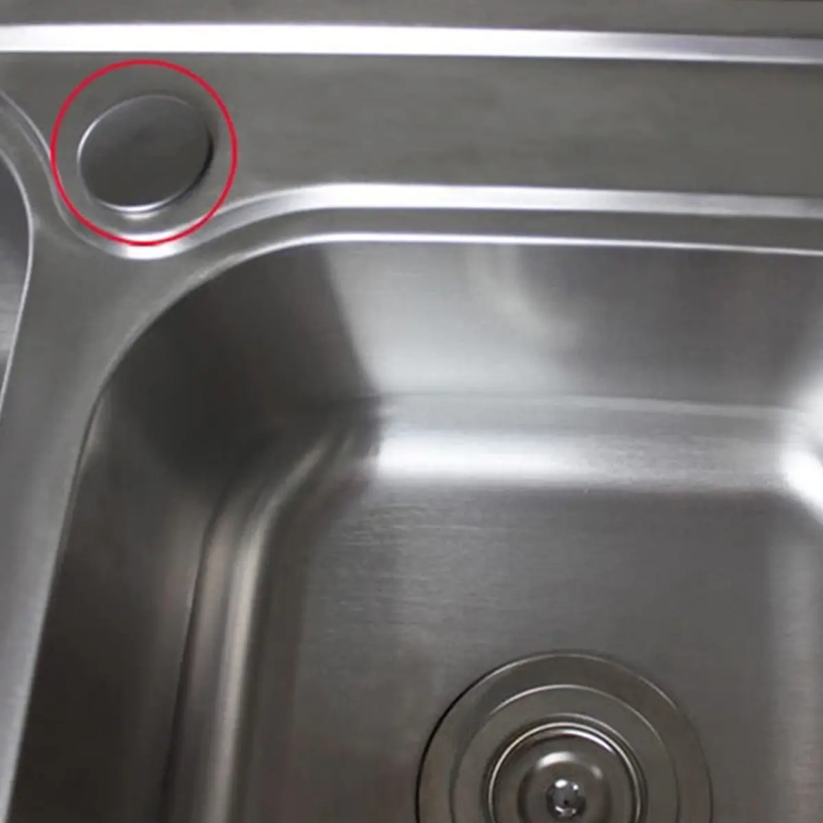 PCTC Brushed Metal Stainless Steel Kitchen Faucet Hole Cover 2-Pack | Fits Standard US Sink Holes - view 7