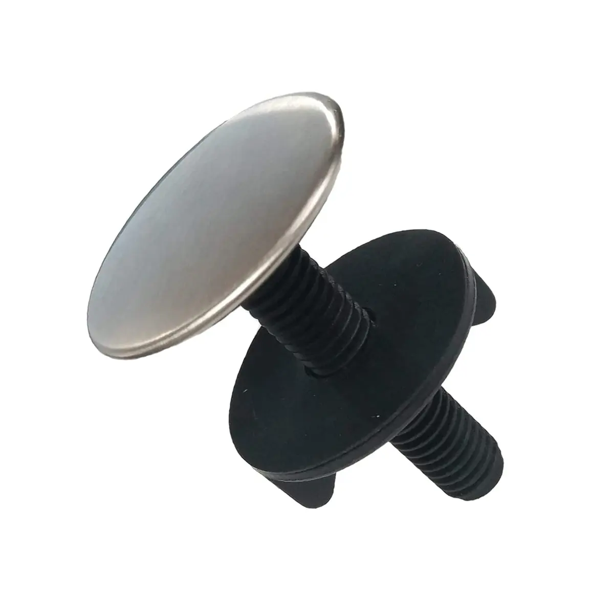 PCTC Brushed Metal Stainless Steel Kitchen Faucet Hole Cover 2-Pack | Fits Standard US Sink Holes - view 4
