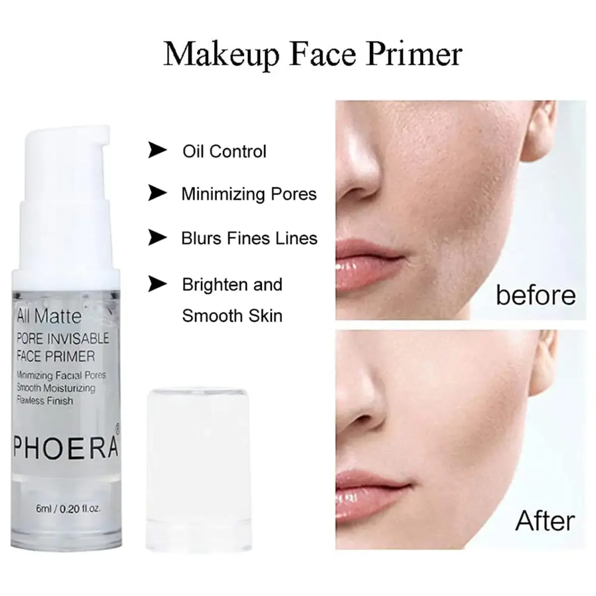 PHOERA Foundation & Primer Set with Kabuki Brushes & Sponges (Buff Beige + Sand) | Full Coverage Matte Finish - view 3
