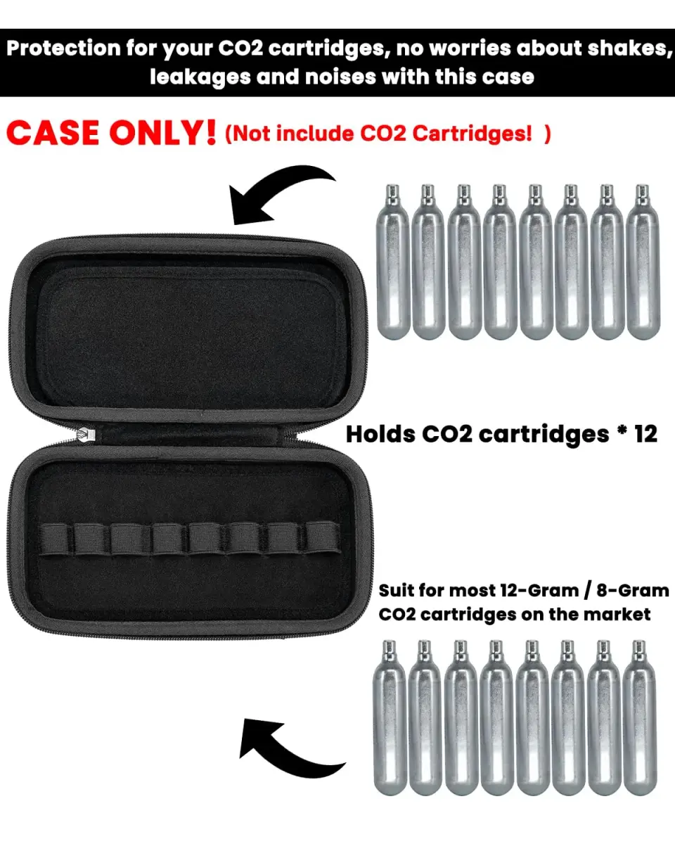 RAIACE CO2 Cartridges Storage Case for Crosman, Umarexss, Leland 12g & 8g Powerlet Cartridges | Holds 16 Cartridges - view 2