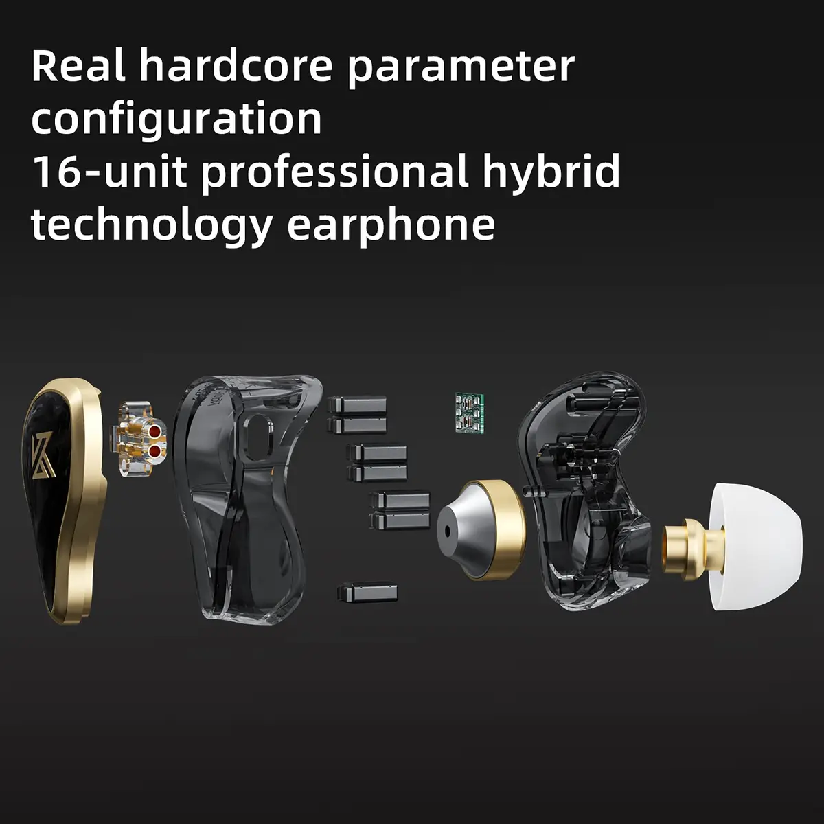 KZ ZAS 7BA+1DD in Ear Monitor for Musicians | 36dB Isolation, Stage - view 6