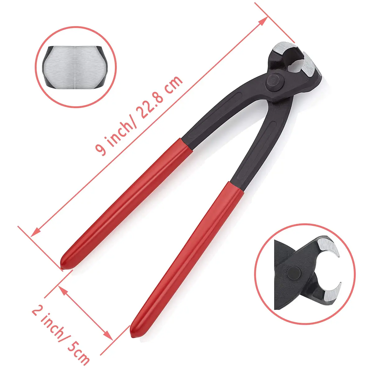 Alfykym 9 inch Ear Clamp Pliers Single Ear Hose Clamps Pincer Crimper Tool 225mm (8.86 inch) | Secures Pipes and Automotive Hoses - view 5