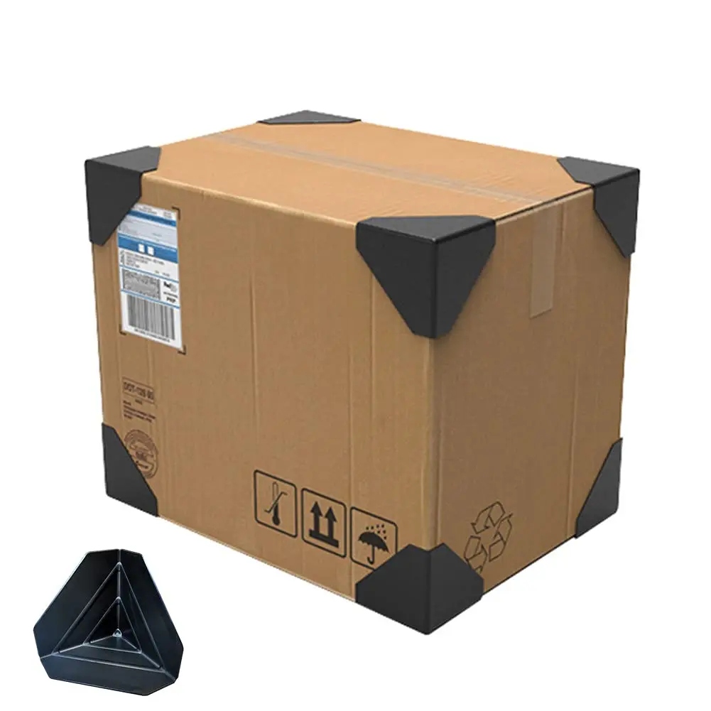 SHKIBY Black Frame Corner Protectors 60mm (2.36in) - 80 Pack | Heavy Duty PP Packaging Guards for Boxes - main product image