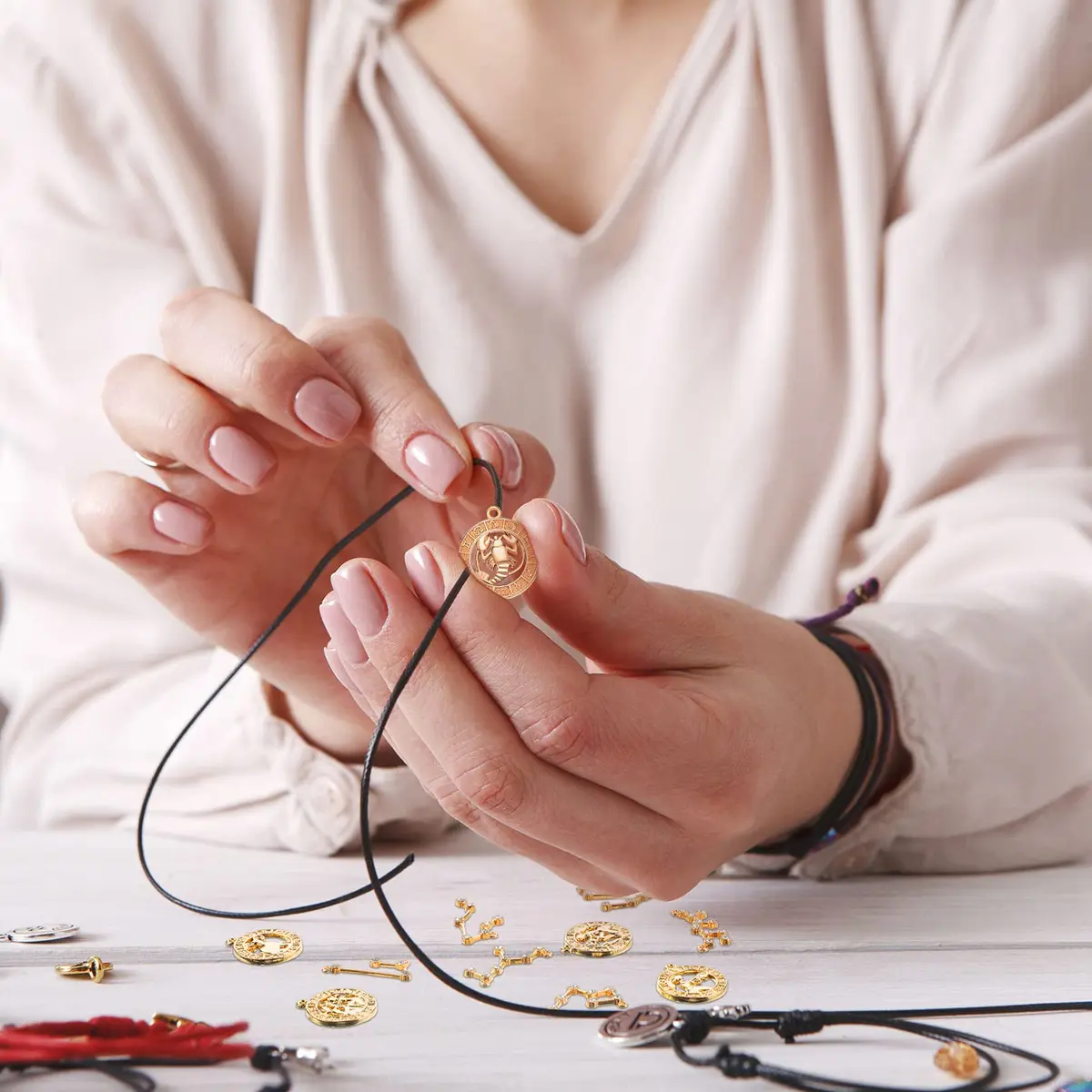 Hicarer Zodiac Charms Set 126 pcs | Jewelry DIY Kit for Indian Creators - view 5