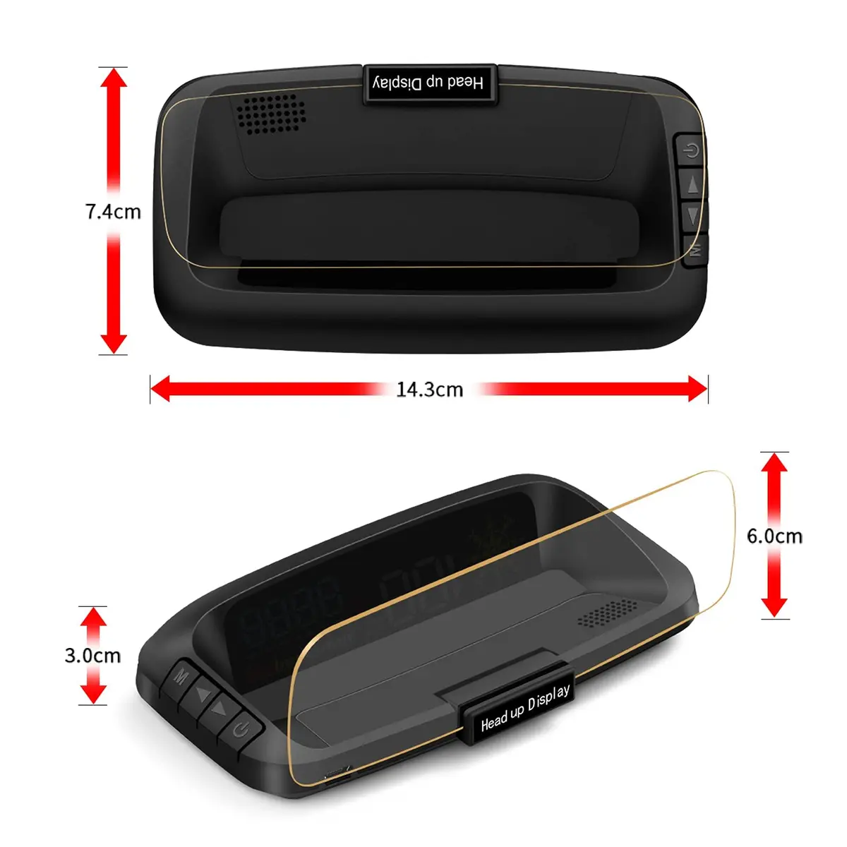 wiiyii Car HUD OBD2 Gauge, Head Up Display, Digital Speedometer, Wide Viewing, Safe Driving - view 7